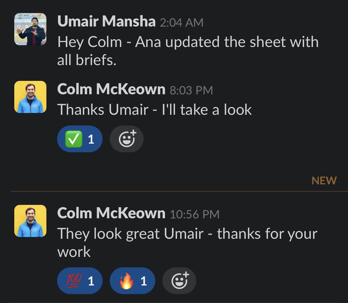 Execution feedback from content workflows