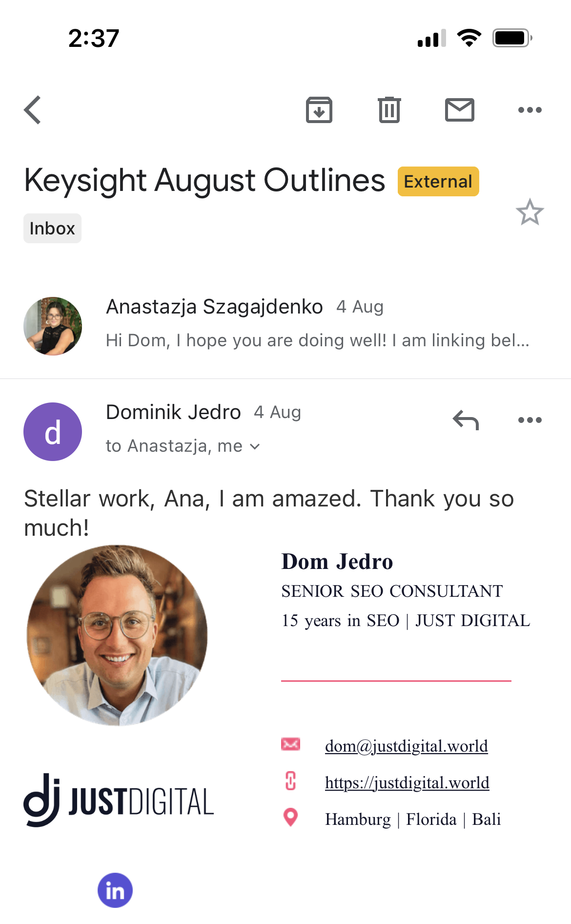 Agency-owner approval on deliverables